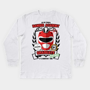 Red Ranger Academy Kids Long Sleeve T-Shirt